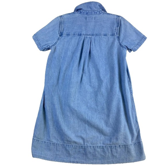 Madewell Denim Mini Dress Women Sz S Blue Short Sleeve Western Cowgirl - Picture 7 of 9